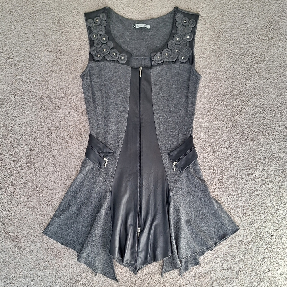 Vintage Grey Handkerchief Dress